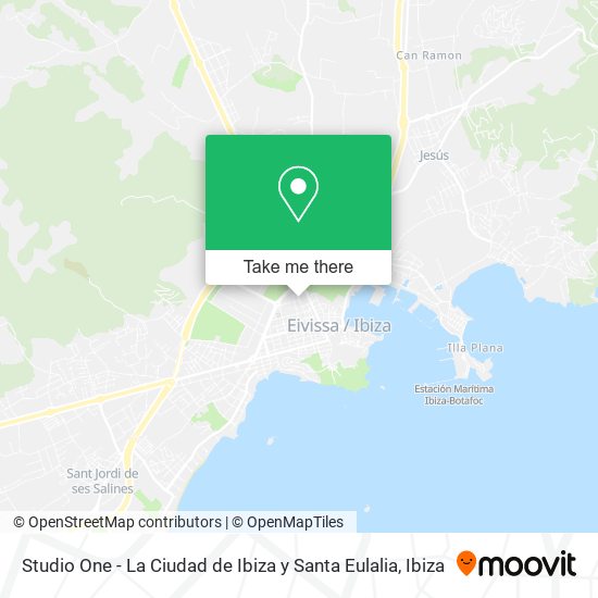 Studio One - La Ciudad de Ibiza y Santa Eulalia map