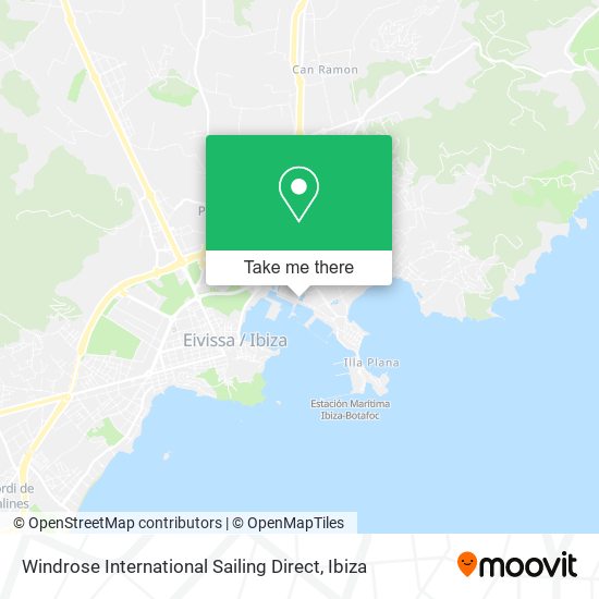 mapa Windrose International Sailing Direct