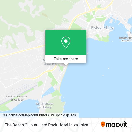 The Beach Club at Hard Rock Hotel Ibiza map