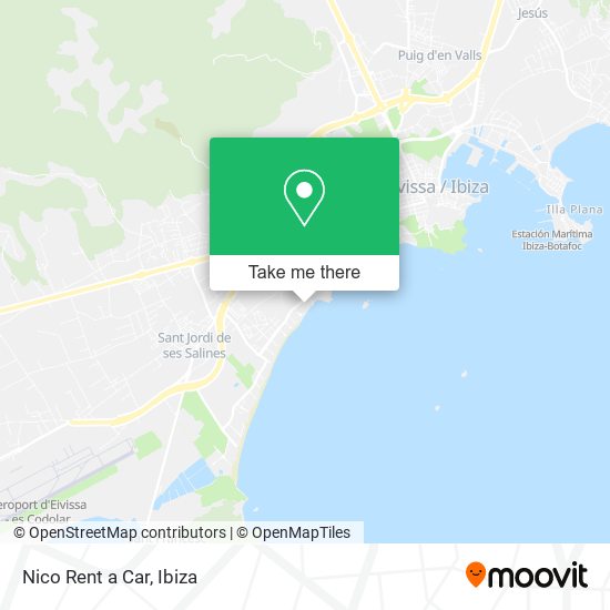 Nico Rent a Car map