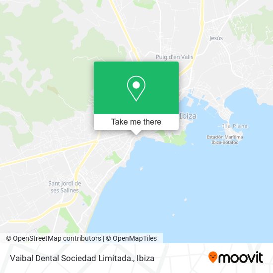 mapa Vaibal Dental Sociedad Limitada.