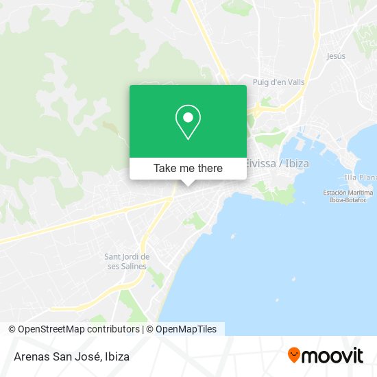 Arenas San José map