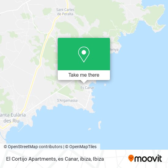 El Cortijo Apartments, es Canar, ibiza map