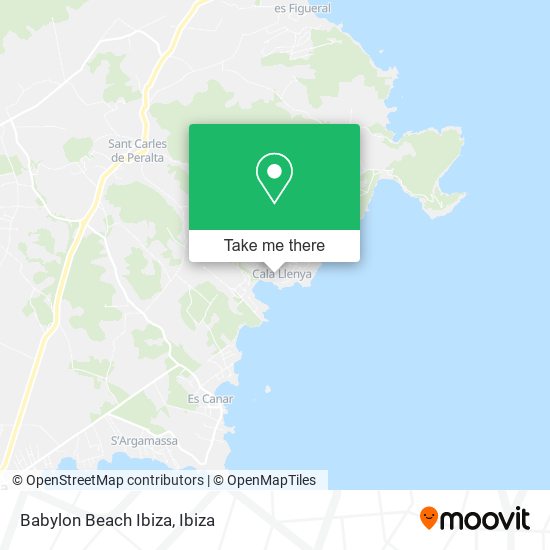 mapa Babylon Beach Ibiza