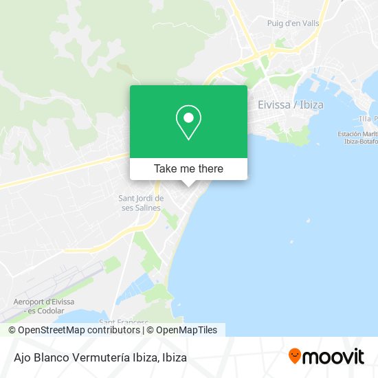 Ajo Blanco Vermutería Ibiza map
