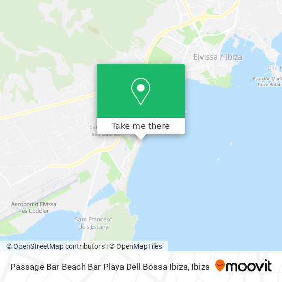 Passage Bar Beach Bar Playa Dell Bossa Ibiza map