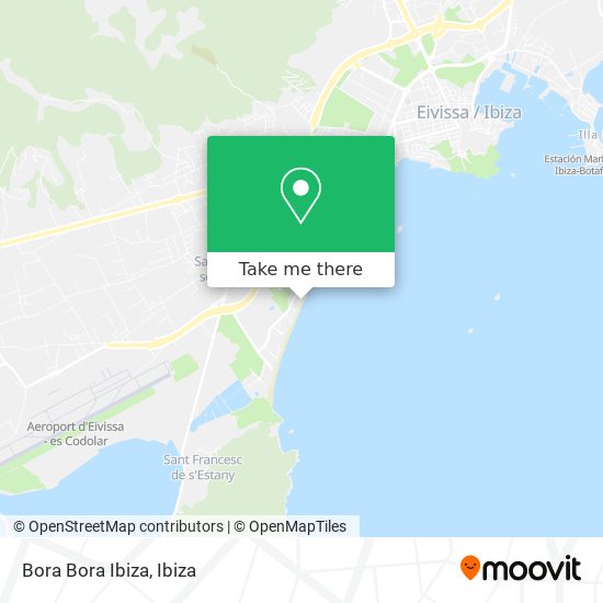 Bora Bora Ibiza map