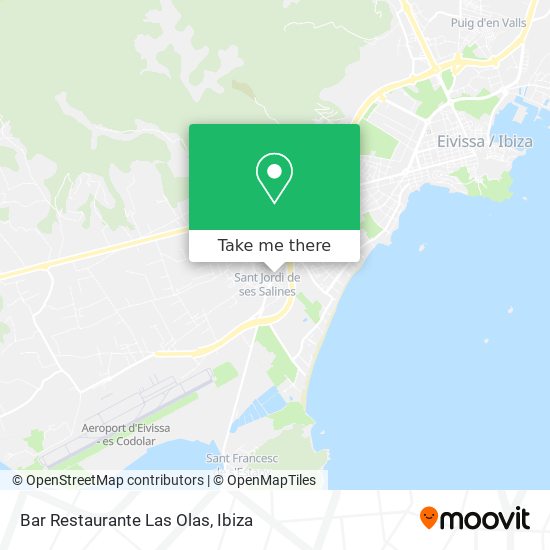 mapa Bar Restaurante Las Olas
