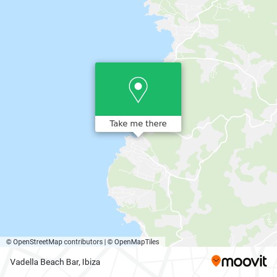 Vadella Beach Bar map