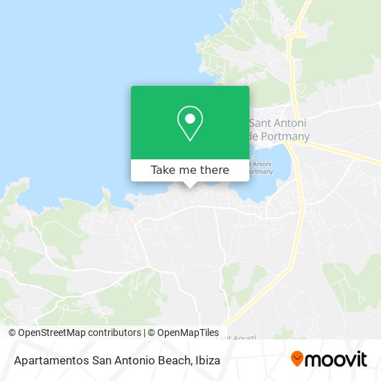 Apartamentos San Antonio Beach map