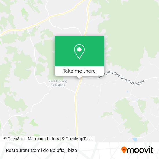 mapa Restaurant Cami de Balafia