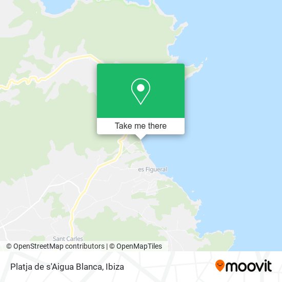 Platja de s'Aigua Blanca map