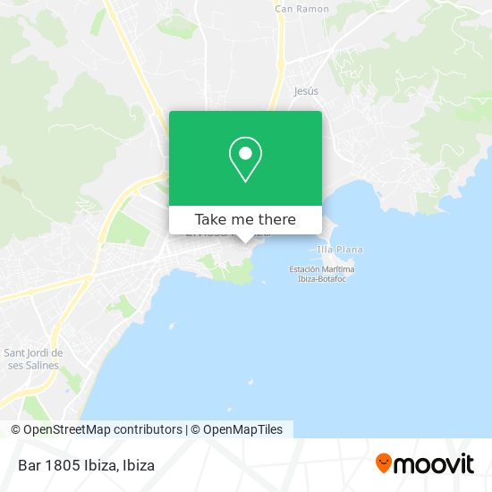 Bar 1805 Ibiza map