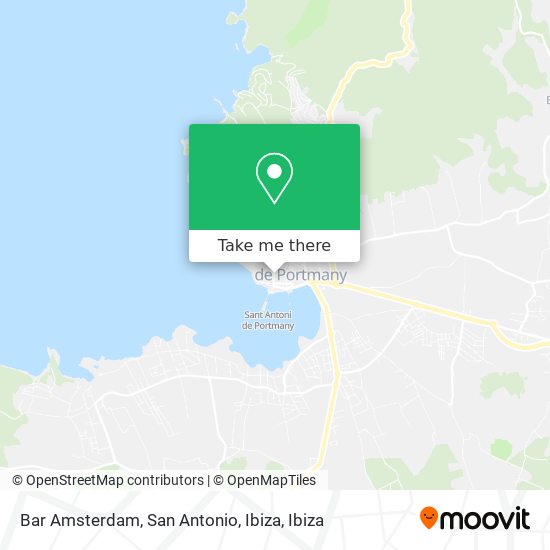 Bar Amsterdam, San Antonio, Ibiza map