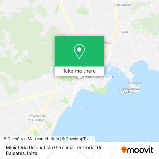 Ministerio De Justicia Gerencia Territorial De Baleares map