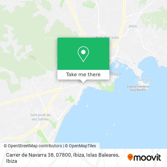 mapa Carrer de Navarra 38, 07800, Ibiza, Islas Baleares