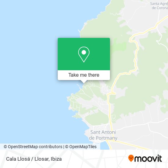 mapa Cala Llosá / Llosar
