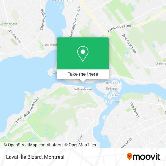Laval -Île Bizard map