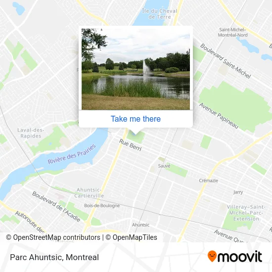 Parc Ahuntsic map