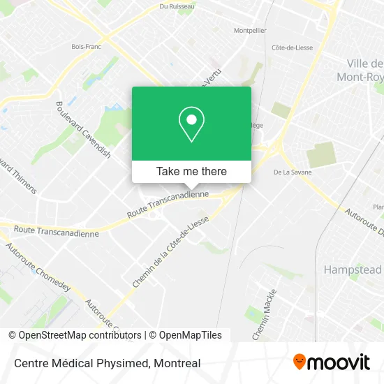 Centre Médical Physimed map