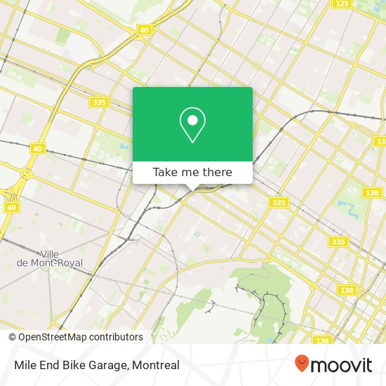 Mile End Bike Garage map