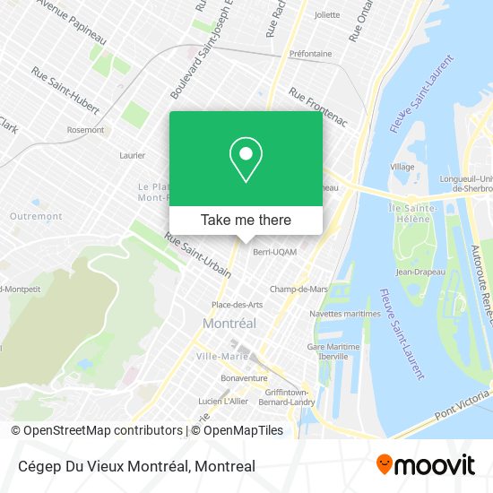 Cégep Du Vieux Montréal map