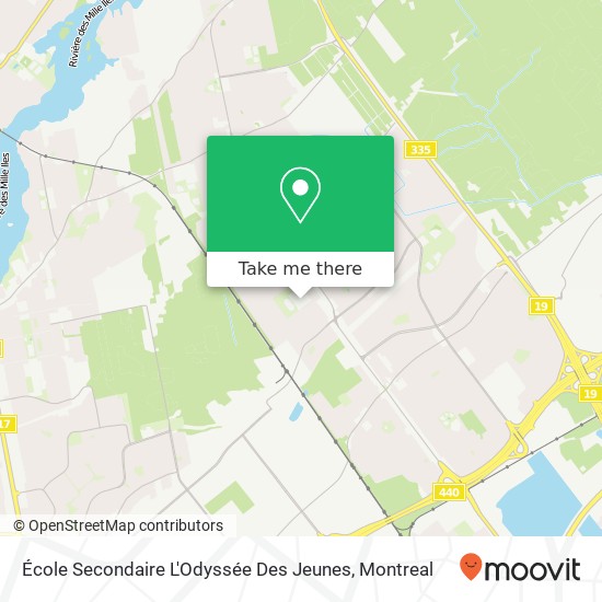 École Secondaire L'Odyssée Des Jeunes map