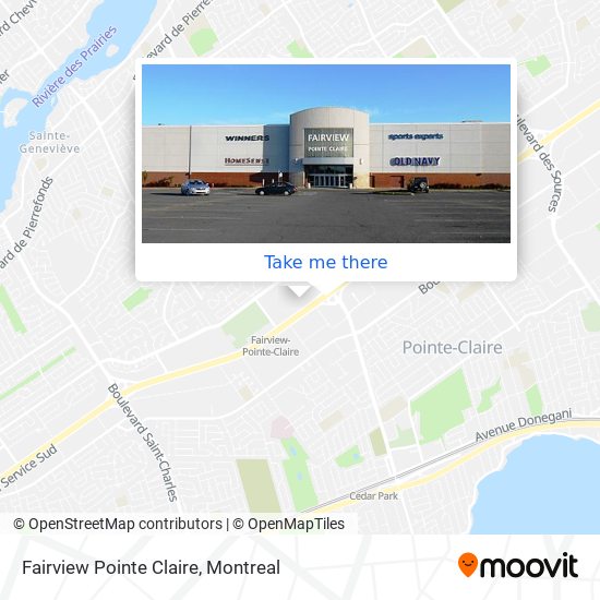 How to get to Fairview Pointe Claire by Bus or Train