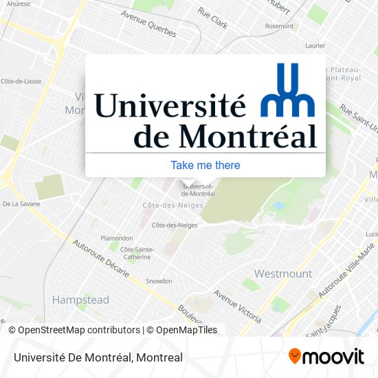 Université De Montréal map