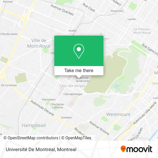 Université De Montréal map