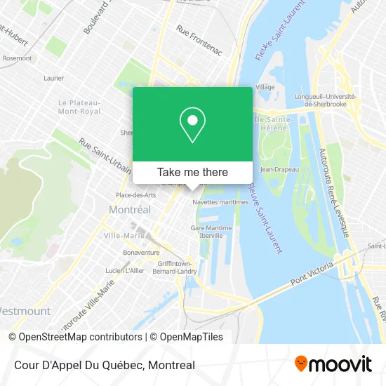 Cour D'Appel Du Québec map