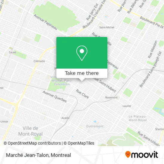 Marché Jean-Talon map