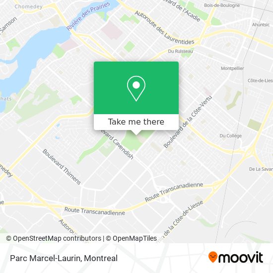 Parc Marcel-Laurin map