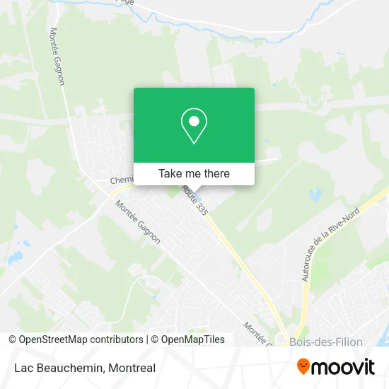 Lac Beauchemin map