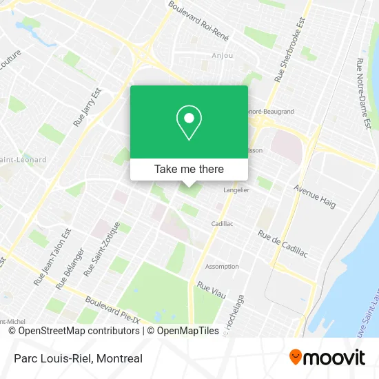 Parc Louis-Riel map