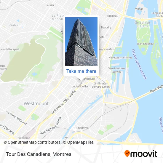 Tour Des Canadiens map