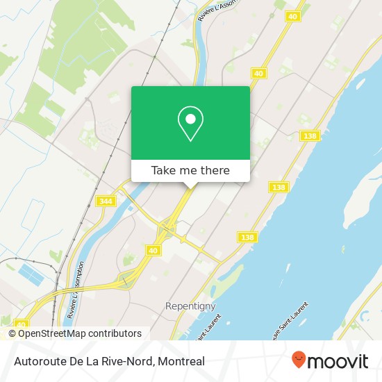 Autoroute De La Rive-Nord map