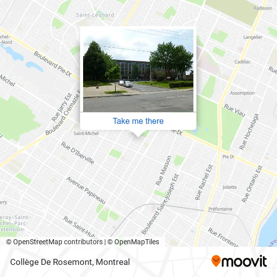 Collège De Rosemont map