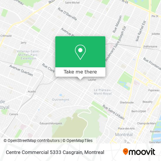 Centre Commercial 5333 Casgrain map
