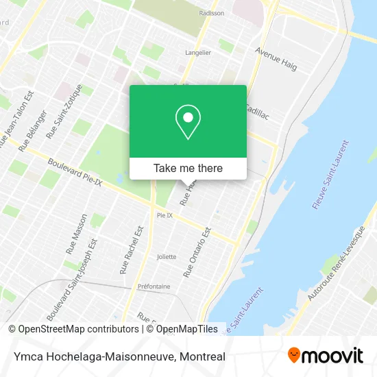 Ymca Hochelaga-Maisonneuve map