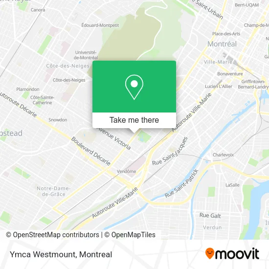 Ymca Westmount map
