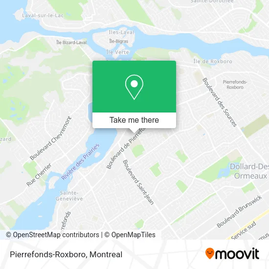 Pierrefonds-Roxboro map