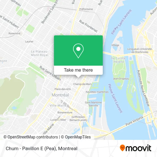 Chum - Pavillon E (Pea) map