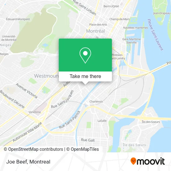 Joe Beef map