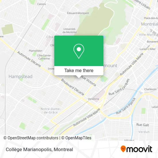 Collège Marianopolis map