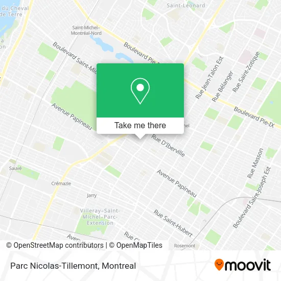 Parc Nicolas-Tillemont map