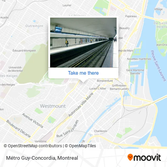 Métro Guy-Concordia map