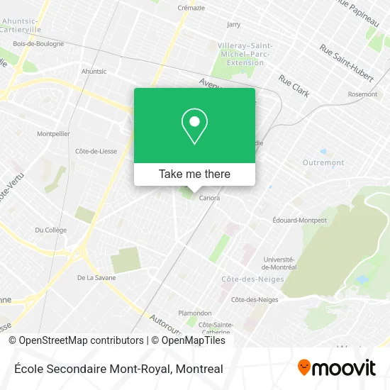 École Secondaire Mont-Royal map