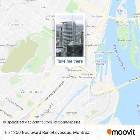Le 1250 Boulevard René-Lévesque map