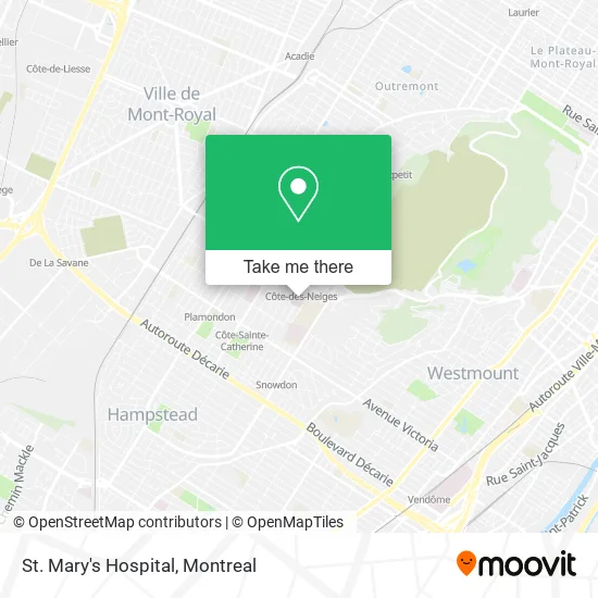 St. Mary's Hospital map